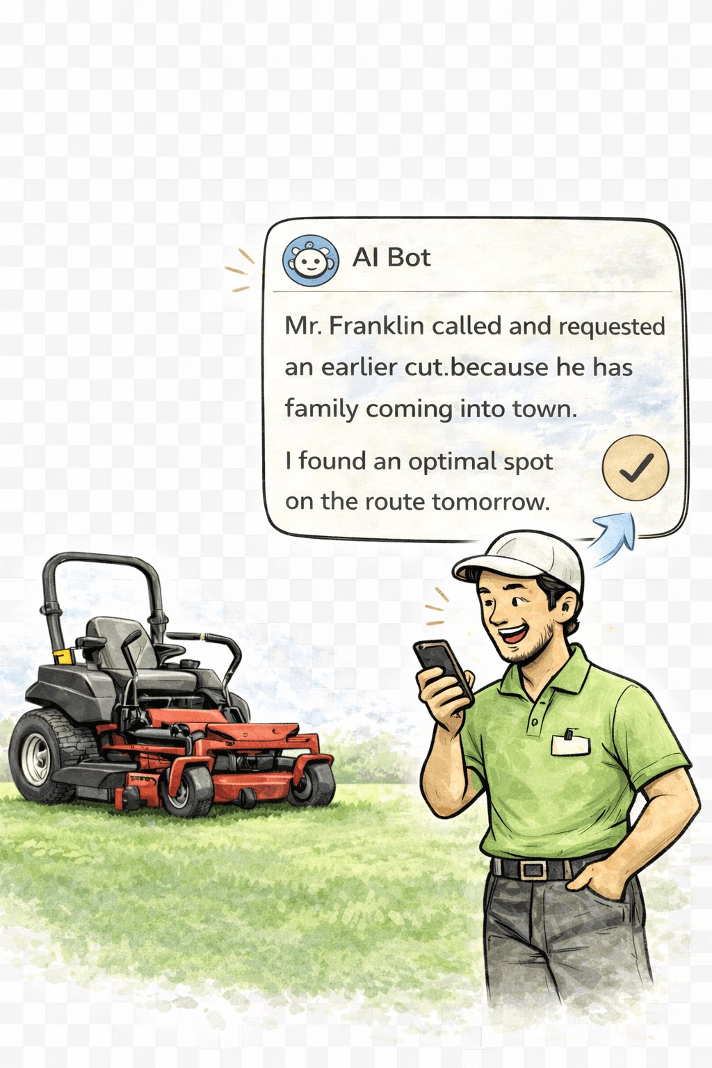 Service work in progress with hands-on field operations